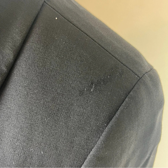 Vince Wool Button Front Blazer Jacket Black Size 2 - Picture 2 of 6